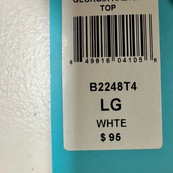 NWT Beach Bunny Women’s White Georgia Bikini Top - Size Large